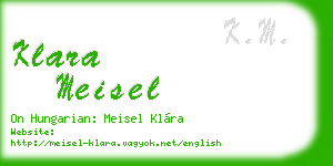 klara meisel business card